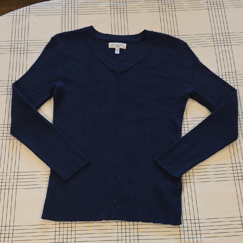 Classic Navy V-Neck Sweater